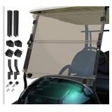 Club Car Precedent Windshield,Golf Cart Windshield for Precedent/Tempo/Onward (2004-Up) Heavy Duty Hinges, Foldable, Anti-UV & Impact Resistant, 5MM Thick PC Material, 37.6\"W X 33.2\"H (tinted