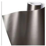 VViViD+ Premium Charcoal Grey Satin Semi-Gloss Adhesive Vinyl Wrap Roll (3ft by 5ft)