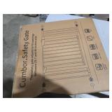 Cumbor 29.7-46\" Baby Gate for Stairs, Toddler Safety Essentials for The House, Auto Close Dog Gate for Doorways, Mom