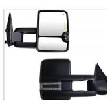 Towing Mirrors Compatible for Chevy Silverado Suburban Tahoe GMC Serria Yukon 2003 04 05 2006 Power Heated side mirror w/Turn Signals Lights, Clearance Lamp, Running Light (Set of 2)