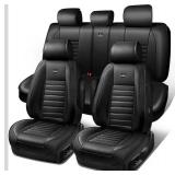 CAR PASS Nappa Leather Car Seat Covers Full Set