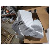 Sasttie Wedge Pillow Set for After Surgery, 2PCS Adjustable Bed Wedge Pillow Headboard with Memory Foam Neck Cushion for Acid Reflux, Sleeping, Neck & Back Support, Dark Grey & White