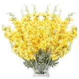 Thiccywoov 12 Pcs Delphinium Artificial Flowers, 33.5