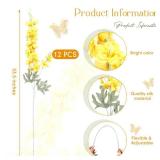 Thiccywoov 12 Pcs Delphinium Artificial Flowers, 33.5