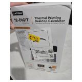 CATIGA 12 Digit Thermal Printing Calculator with Tape Print Out, Ink-Free Adding Machine, 5X Faster Quite at 8.0 LPS, Extra Large Fluorescent Display, Tax Calculation with Clock and Calendar, SP-2401