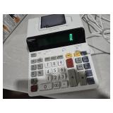 CATIGA 12 Digit Thermal Printing Calculator with Tape Print Out, Ink-Free Adding Machine, 5X Faster Quite at 8.0 LPS, Extra Large Fluorescent Display, Tax Calculation with Clock and Calendar, SP-2401