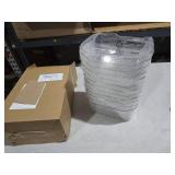 CiWiVOKi 12 Pack Clear Plastic Storage Bins, Acrylic Organizer and Containers with Handle for Pantry, Cabinet, Closet, Refrigerator, Freezer, Bathroom, Kitchen Under Sink Storage