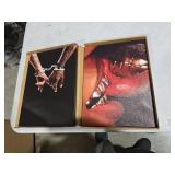 Framed 2pcs Black Couple Canvas Wall Art African American Man and Woman Poster Kiss Holding Hands Picture Print Wedding Gift Bedroom Living Room Studio Bar Ready to Hang 12x16 Inch