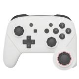 eXtremeRate White Octagonal Gated Sticks Faceplate Backplate Handles Cover, DIY Replacement Hand Grip Housing Shell for Nintendo Switch Pro Controller- Controller NOT Included