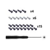 eXtremeRate White Octagonal Gated Sticks Faceplate Backplate Handles Cover, DIY Replacement Hand Grip Housing Shell for Nintendo Switch Pro Controller- Controller NOT Included