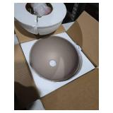 MIAOMEIO Industrial Semi Flush Mount Ceiling Light with Gold Plate and Brown Shade, Farmhouse Ceiling Light Fixture for Kitchen Island Dining Room Foyer Hallway Porch Barn Loft-10in