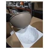 MIAOMEIO Industrial Semi Flush Mount Ceiling Light with Gold Plate and Brown Shade, Farmhouse Ceiling Light Fixture for Kitchen Island Dining Room Foyer Hallway Porch Barn Loft-10in