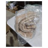 HOMEIDEAS Bathroom Rugs Sets 3 Piece, Super Soft and Absorbent Non Slip Microfiber Toilet Bath Mat with U-Shaped for Bathroom, Farmhouse (Khaki)