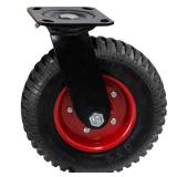 Houseables 8 Inch Caster Wheels, Swivel Wheels, Rubber Casters, Large, for Cart, Heavy Duty, Outdoor, Off Road, Offroad, All Terrain, Flat Free Tire, No Flat, Industrial, Castor, Dolly, Utility Cart