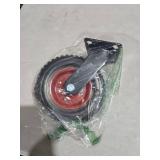 Houseables 8 Inch Caster Wheels, Swivel Wheels, Rubber Casters, Large, for Cart, Heavy Duty, Outdoor, Off Road, Offroad, All Terrain, Flat Free Tire, No Flat, Industrial, Castor, Dolly, Utility Cart