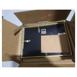 Homeforia 8x11 Picture Frame Gold, High End Metal 8 x 11 Poster Frames with Mat 6 by 9 for Photo, 11x8 Frame Matted to 6x9 inch Print, 8by11 Wall or Tabletop Frames, Tempered Glass, Wall Kit, Set of 1