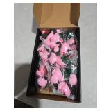 XGSHJ Pink Rose Bouquet Building Set for Girls & Boys - 12 Pack Botanical Collection Gift for Easter Basket Artificial Flowers Botanical Collection Centerpiece Retro Decor