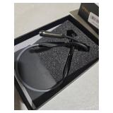 Bone Conduction Headphones with AI Noise-Canceling Mic, Double-Tap Mute, Bluetooth 5.4 Dual Device, Open-Ear Safe for Truck Drivers, All-Day Comfort & Clear Calls for Work,Meetings,Online Class(BLACK