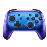 eXtremeRate Chameleon Faceplate Backplate Handles for NS Switch Pro Controller, Purple Blue DIY Replacement Grip Housing Shell Cover for NS Switch Pro - Controller NOT Included