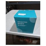 Topblan Weighted Lap Blanket 7lbs for Adults, Small Weighted Blanket Throw for Napping, Relaxation, Calming and Travel, Skin Friendly & Machine Washable for All-Season Sleeping, Grey 24x29 inches