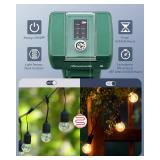 DEWENWILS Outdoor Power Stake Timer Waterproof, 100FT Range Remote Control Outlet Timer, 6 Grounded Outlets 6FT Cord, Photocell Dusk to Dawn, for Lights, Garden, 1875W/15A UL Listed