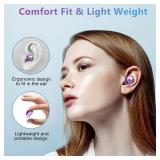 ELOVEN Wireless Earbuds Deep Bass Stereo Sound Bluetooth Earbuds 120H True Wireless Headphones with Ear Caps (S/M/L) for Samsung S26/S25/S24/S23/S22 Ultra Z Flip 5/4/3/Fold 5/4 iPhone 17/16/15 Purple