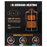 TRISTEAFF Heated Vest, Lightweight Warming Quilted Vests For Men, Rechargeable Mens Heating Jacket With Battery Pack Included, Electric Down Puffer Gilet For Winter, Cycling Small