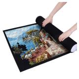 Becko US Puzzle Mat Roll Up with Drawstring Storage Bag, Felt Rollup Mat for Easy Transport & Storage, Portable Puzzle Board Puzzles Saver Keeper for Jigsaw Puzzles Up to 1500 Pieces