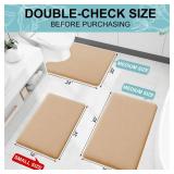 Smiry Memory Foam Bath Mat 47x17, Extra Soft and Absorbent Bathroom Mats, Non Slip Washable Carpet for Floor, Shower and Tub, Camel
