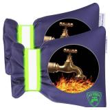 2Pack Outdoor Faucet Covers for Winter - Pro 6.7\"W x 8.3\"H Outdoor Water Faucet Covers Socks for Winter Freeze Protection Pipe Insulation Reusable Waterproof Insulated Spigot backflow Cover,Blue