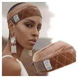 Mekylio Widen Wigs Band,Velvet Wig Grip Band Non Slip,Adjustable Fasten Wigs Grip Caps for Women to Keep Wig From Moving and Comfort (CARAMEL)