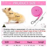 SATINIOR 2 Pieces Guinea Pig Clothes Baby Ferret Rats Hamster Soft Mesh Harness Leash Vest Set with Bell for Guinea Pigs, Hamster, Ferret, Rabbit, Chinchilla and Similar Small Animals(Blue, Pink,XS)