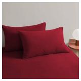 StangH Christmas Pillowcase for Decor, Velvet Pillow Covers with Zipper Closure, Soft Cozy Feeling for Sleeping, Queen Size (Red, 20 x 30 inches) Pillow Cases Set of 2