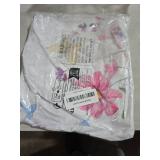 Horaldaily Spring Fitted Tablecloth 60 Inch Round, Spring Daisy Floral Flowers Butterfly Washable Table Cover Elastic Edged for Dinning, Picnic, Camping, Banquet