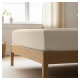 Mellanni Twin XL Fitted Sheet - Iconic Collection Bedding Sheets with up to 16 inch Deep Pocket - Soft & Cooling - Fade & Stain Resistant - 2 PC (Twin XL, Beige)