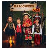 BIBUTY Pirate Costume Kids Halloween Costumes for Boys Girls, Pretend Play & Dress Up Clothes for Little Boys Girls Halloween Costumes for Kids, Toddler Boys Pirate Costume Toys Gifts for 3-6