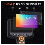 Daxiongmao Endoscope Camera with Light, 1080P HD Borescope with 8 Adjustable Lights, IP67 Waterproof Snake Camera, Ideal for Inspecting Walls, Vents, Automotive Engines, Pipes - Tool for Men (16.4 ft)