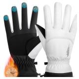 rivmount Winter Waterproof Ski Snow Warm Gloves for Women Men, Windproof Cold Weather Thermal with Touchscreen Fingers, for Running Driving Cycling Hiking Biking Outdoor Sports Daily Work M