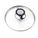 Tighall Universal Round Lid for Pans 6.5 Inch Tempered Glass Pot Lid, with Steam Vent Hole and Heat Resistant Handle Easy to Use Replacement Frying Pan Cover Cookware