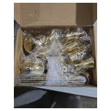 12 PCS Gold Metal Taper Candle Holders, Candlestick Holders, 7cm Diameter Taper Candle Holder Bulk for Table Centerpieces Candlesticks for Wedding Christmas Home Party Table Decor-23/19/16cm