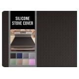 Bampanda Silicone Stove Top Cover for Electric Stove, Glass Stove Top Protector, Stovetop Cover Mat for Cooktop, Flat Range Cover, Oven Top Protector, Coffee Bar Mat, 28 x 20 in, Black