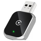 Mini Wireless Carplay Adapter for iPhone - Carplay Wireless Adapter Car Play Dongle, Wired to Wireless, Compatible with iPhone iOS 10+, Silver