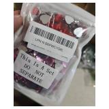 CHENGU 300 Pcs Valentines Day Acrylic Heart 3D Acrylic Heart Rhinestones Flat Red and Back Galentines Day Decorations Wedding Table Scatter Decoration for DIY Crafts Jewelry Making, 0.5 Inch