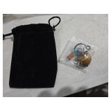 MANIFO Natural Tiger Eye Heart Crystal Keychain 7 Chakra Healing Gemstone Key Ring Charm for Women