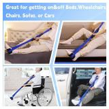 42 Inch Long Leg Lifter, Rigid Leg Lifter Strap With EVA Handgrips &Foot Loop, Leg Lifter After Hip Replacement&Knee Surgery Recovery Aids Kit,Leg Lifters Getting Legs In And Out Of Bed,Car,Wheelchair