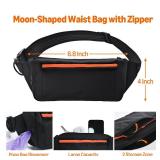 Amazon Basics Hands Free Dog Leash with Running Bag, Adjustable Waist Belt, Dual Padded Handles, Reflective Bungee Leash for Walking, Jogging, Hiking, Fits Small to Large Dogs (Up to 150 lbs)