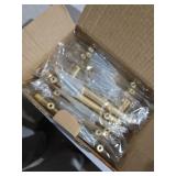 Hickory Hardware 10 Pack Kitchen Cabinet Handles, Drawer Pulls for Doors & Dresser Drawers, Hardware for Bathroom, 3-3/4 Inch (96mm) Hole Center, Brushed Brass, Heritage Collection