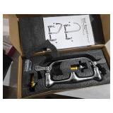 Bietor Wall Mount Kitchen Faucet 8\" Center Commercial Sink Faucet with 8\" Swivel Spout Dual Handles Brass Utility Sink Faucet for Laundry Room Restaurant Polish Chrome