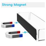 Lumanman 4 Pack Acrylic Spice Racks for Refrigerator and Oven, Magnetic Fridge Organizers and Storage, Clear