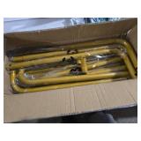 Wedding Welcome Sign Stand, Welcome to our Wedding Sign Holder, Gold Easel Stand for Sign Poster With Design Bundle & Ground Stakes & Leather Sign Hanging Straps, Linen Sign Stand for Wedding Decor